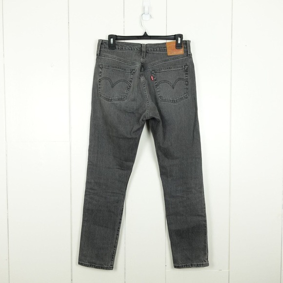 Levi's Premium 501 Skinny Button Fly Denim Jeans Womens SZ 28x28 Gray Distressed - Picture 6 of 16